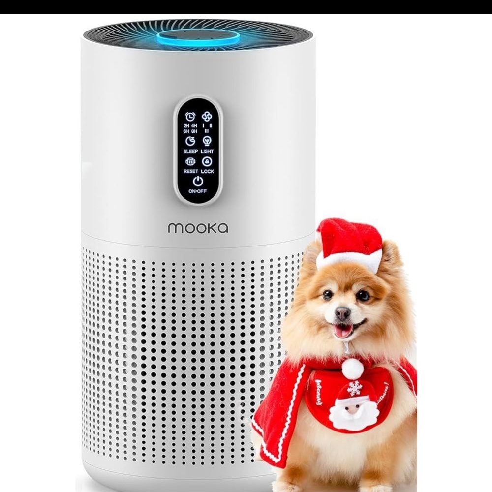 White Air Purifier with Smart Touch Display